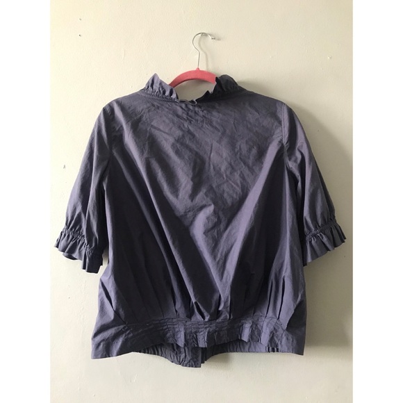 GAP | Eggplant Quarter Sleeve Ruffles Jacket - Picture 2 of 8